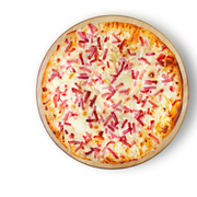 Tradicionais: Bauru - Pizza Grande (Ingredientes: Muçarela, Presunto, Tomates)