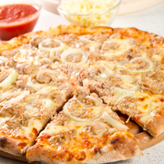 Tradicionais: Atum c/ Muçarela sem cebola - Pizza Grande (Ingredientes: Atum, Muçarela)