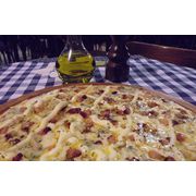 Especiais: 4 Queijo Especial - Pizza Gigante (Ingredientes: Molho de Tomate, 4 Queijo, Tomate, Bacon, Mussarela, Orégano)