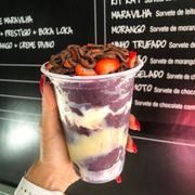 Açaí: Açaí 500ml - Copo (Ingredientes: Adicione Acompanhamentos)