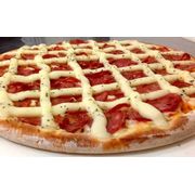 Tradicionais: Calabresa c/ Catupiry - Pizza Gigante (Ingredientes: Molho de Tomate, Mussarela, Calabresa, Catupiry, Orégano)