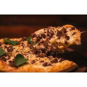 Especiais: Filé Alho e Óleo - Pizza Gigante (Ingredientes: Molho de Tomate, Mussarela, Filé, Alho, Champignon, Orégano)