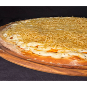 Pizzas Salgadas: 10-Caipira 2 - Pizza Grande (Ingredientes: Azeitona, Batata Palha, Frango, Milho, Molho de Tomate, Orégano, Requeijão Cremoso)