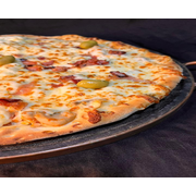 Pizzas Salgadas: 15-Champignon - Pizza Grande (Ingredientes: Azeitona, Bacon, Champignon, Molho de Tomate, Mussarela, Orégano)