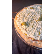 Pizzas Salgadas: 22-Milho Verde - Pizza Grande (Ingredientes: Azeitona, Milho, Molho de Tomate, Orégano, Requeijão Cremoso)