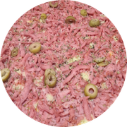 Tradicionais: 06- Presunto - Pizza Grande (Ingredientes: Molho, Mussarela, Presunto, Azeitona, Orégano)