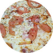 Pizzas Tradicionais: Bauru - Pizza Grande (Ingredientes: Molho Especial, Presunto, Mussarela, Tomate, Orégano)