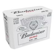 Cervejas Sem Álcool: Budweiser Zero Lata 350ml (Caixa 08 Unidades) - Lançamento da marca, a cerveja possui apenas 50 calorias e zero álcool para você aproveitar todo sabor sem culpa. Em formato lata, a cerveja possui sabor idêntico a versão original.