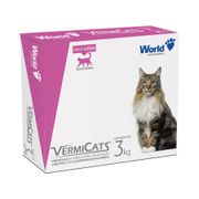 Medicamentos e Vermífugos: Vermifugo Vermicats - 3Kg - 4 Comprimidos - Vermífugos