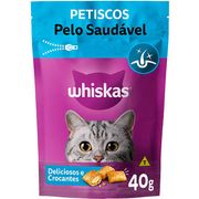 Petiscos e Biscoitos: Whiskas Temptations Pelo Saudavel - 40Gr - Petiscos e Biscoitos
