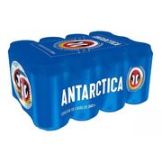 Latas 350ml: Antarctica Lata 350ml (Caixa 12 Unidades) - Como toda típica cerveja do tipo pilsen, ANTARCTICA é clara e tem baixa fermentação. Tem aroma, sabor e amargor suaves. É uma clássica cerveja pilsen que combina tradição e qualidade há mais de um século.