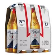 Long Neck: Michelob Ultra Long Neck 330ml (Pack 06 Unidades) - A cerveja com 80% menos carboidratos que cervejas comuns* e apenas 74 calorias. A fórmula perfeita para quem valoriza uma vida com equilíbrio, leveza e refrescância.Michelob Ultra é feita para todos aqueles que gostam de uma rotina em