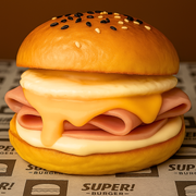 Misto Quente: Super misto ovo - Misto Quente (Ingredientes: ovo, Pao de brioche, Presunto, Queijo Derretido, Requeijão Especial)