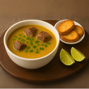Rei do Caldo: Caldo de Macaxeira e Carne do Rei - Rei do Caldo (Ingredientes: carne, macaxeira)