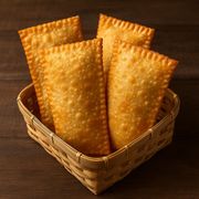 Petiscos: Mini pastel misto - 10unid. - Petiscos (Ingredientes: Camarão, Carne Seca, Costela, Frango, Provolone)