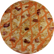 Especiais: Frango c/ Cheddar e Bacon - - Pizza Família (Ingredientes: Frango Desfiado, Cheddar, Muçarela, Bacon, Cebola)