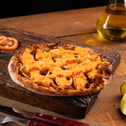 Salgadas: Carne Seca Com Cheddar - Esfiha Salgada (Ingredientes: Carne Seca, Cebola, Cheddar)
