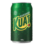 Refrigerantes: Kuat Guaraná Lata 310ml - Com seu nome inspirado na região Amazônica, é uma bebida feita com guaraná 100% do Amazonas e 37% menos açúcares.