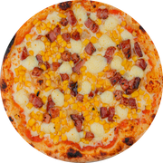 PIzza do Dia: Super Nova - Milho e Bacon - Molho de tomate, muçarela, milho, bacon e requeijão.