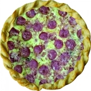 Tradicionais: CALABRESA - Pizza Média (Ingredientes: Calabresa, Molho de Tomate, Mussarela, Orégano)