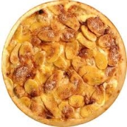 Doces: BANANA C/ CANELA - Pizza Média (Ingredientes: Açucar, Banana, Canela em Pó, Mussarela)