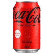 Refrigerantes 350ml: Coca-Cola Zero Lata 350ml - Refrigerante Cola