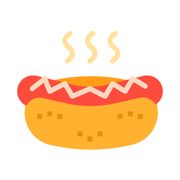 Hot Dog: Hot Dog Completo - Hot Dog (Ingredientes: Batata Palha, Ketchup, Maionese, Milho, Pão, Purê, Salsicha, Vinagrete)