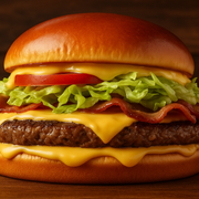 Mozer Burger: HADOUKEN (Somente o sanduíche) - 1.0 (1 CARNE) (Ingredientes: Alface, Bacon, Carne de 180g, Molho Chipotle, Pão Brioche, Queijo Prato Fatiado Polenghi, Tomate)