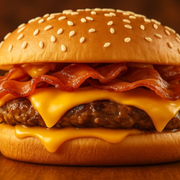Mozer Burger: RAGNAROK (Somente o sanduíche) - 1.0 (1 CARNE) (Ingredientes: Bacon, Carne de 180g, Molho Pickles, Queijo)