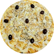 Tradicionais: Frango Catupiry - Pizza Grande (Ingredientes: Molho de Tomate, Muçarela,  Frango,  Catupiry,  Azeitona,  Orégano)