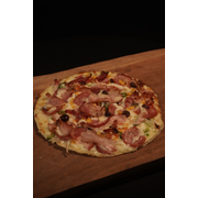 Especiais: Patense - Pizza Grande (Ingredientes: Molho de Tomate, Muçarela,  Presunto,  Tomate,  Pimentão,  Cebola, Calabresa,  Bacon,  Palmito, Milho,  Catupiry, Azeitona,  Orégano)