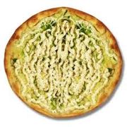 Tradicionais: Alho Poró - Grande (Ingredientes: Massa Artesanal, Molho do Cheff, Alho Poró, Mozzarella, Catupiry, Orégano, Azeitona)