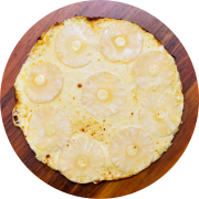 Doces: Abacaxi - Pizza Grande (Ingredientes: Abacaxi, Leite Condensado, Mussarela)