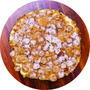Doces: Banana c/ Canela - Pizza Grande (Ingredientes: Açúcar, Banana, Canela, Leite Condensado, Mussarela)
