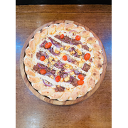 Especiais: CUPIM II - Pizza Grande (Ingredientes: CEBOLA ROXA, Cream Cheese, CUPIM, MOLHO DE TOMATE, Mussarela, Orégano, QUEIJO COALHO, TOMATE CEREJA)