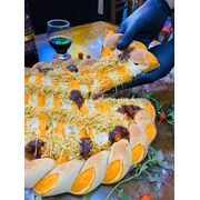 Salgadas: BOLUCCIO - Pizza Grande (Ingredientes: Batata Palha, Catupiry, Cheddar, Frango, Molho Barbecue)