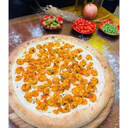 Especiais: CAMARÃO I C/ REQUEIJÃO - Pizza Grande (Ingredientes: Azeitona Verde, Mini Camarão temperado, MOLHO DE TOMATE, Orégano, REQUEIJÃO CREMOSO)
