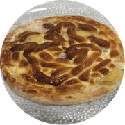 Esfihas Doces: Banana Nevada - Esfiha (Ingredientes: Banana, Canela, Chocolate Branco)