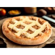 Esfihas gourmet: CARNE COM CATUPIRY - Esfiha salgada (Ingredientes: Massa especial de esfiha, Carne temperada com cebola e tomate, Catupiry)