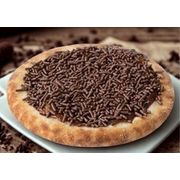 Esfihas gourmet: BRIGADEIRO - Esfiha doce (Ingredientes: Massa especial de esfiha, Chocolate ao leite, Leite condensado, Granulado)