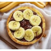 Esfihas gourmet: BANANA COM CHOCOLATE - Esfiha doce (Ingredientes: Massa especial de esfiha, Chocolate ao leite, Banana fatiada, Canela e açúcar)