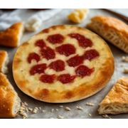 Esfihas gourmet: ROMEU E JULIETA - Esfiha doce (Ingredientes: Massa especial de esfiha, Mussarela, Goiabada)