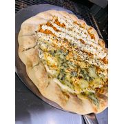 Salgadas: CINCO QUEIJOS - Pizza Grande (Ingredientes: Gorgonzola, Mussarela, Parmesão, Provolone, REQUEIJÃO CREMOSO)