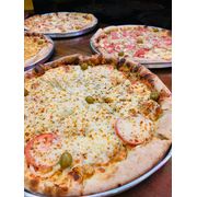 Especiais: BACALHAU - Pizza Grande (Ingredientes: Bacalhau, Cebola, MOLHO DE TOMATE, Mussarela, Orégano, Pimentão, Tomate)