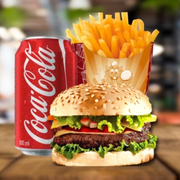 Hamburguer Bovino: Combo X Burguer - Hambúrguer (Ingredientes: Carne,  Batata Palha,  Milho,  Salada,  Queijo)