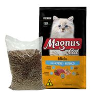 Gatos: Magnus Cat Filhotes Frango e Carne - 1Kg - Rações Gatos