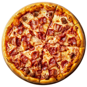 Especiais: Bacon - Pizza Grande (Ingredientes: Molho de tomate, Queijo mussarela, Bacon, Orégano, Cebola)