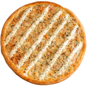 Especiais: Quatro queijos - Pizza Grande (Ingredientes: Molho de tomate, Queijo mussarela, Queijo prato, Parmesão, Catupiry, Azeitona, Orégano)