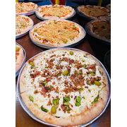 Salgadas: BRÓCOLIS C/ REQUEIJÃO - Pizza Grande (Ingredientes: Bacon, Brócolis, MOLHO DE TOMATE, Orégano, REQUEIJÃO CREMOSO)