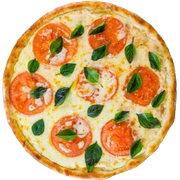 Tradicionais: Margarita - Pizza Grande (Ingredientes: Molho de tomate, Queijo mussarela, Tomate, Manjericão, Orégano)